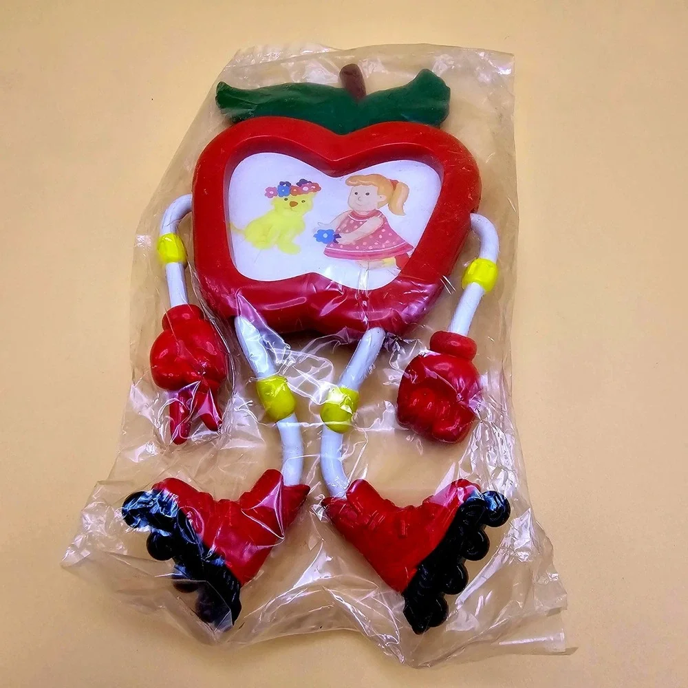 Cute Apple Robot Picture Frame Photo Holder Fun Desk Toy Kids Room‎ Decor
